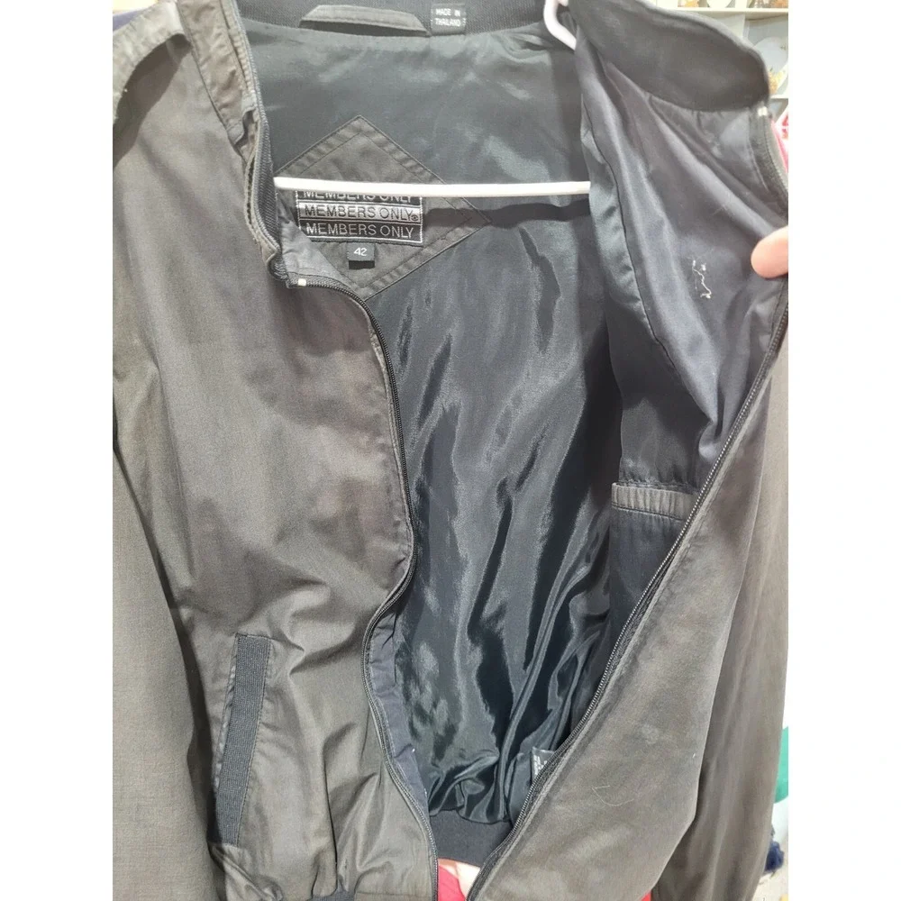 1980s Black Members Only Full Zip up Jacket